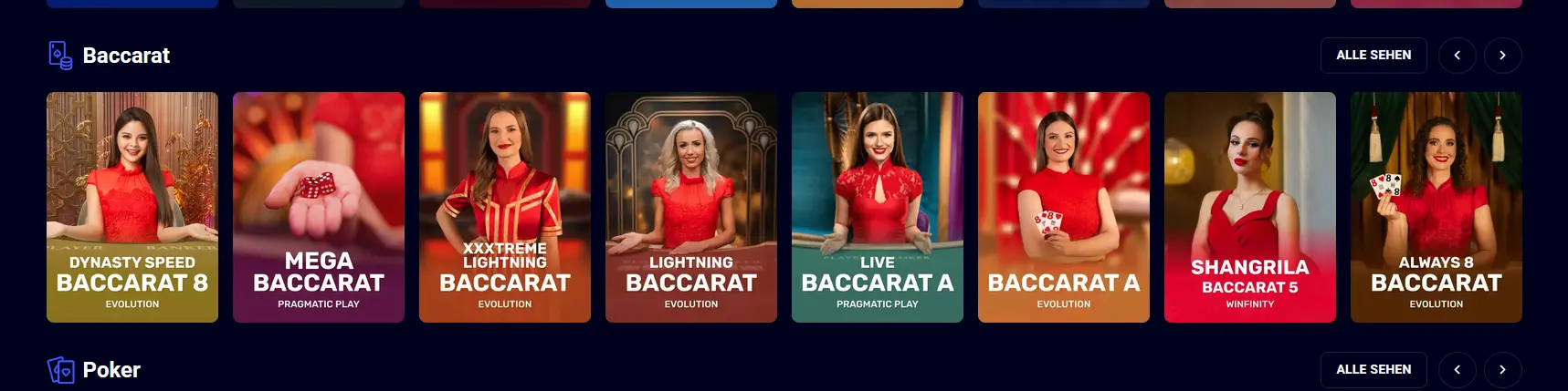 Live-Baccarat-Tische bei Jet4Bet inklusive Speed- und Lightning-Varianten