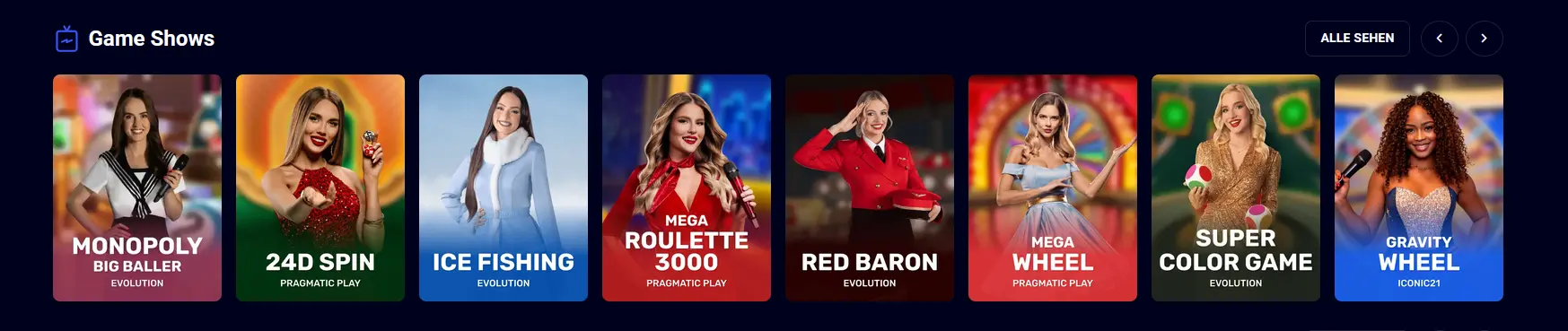Live-Game-Shows bei Jet4Bet wie Monopoly Big Baller und Mega Wheel