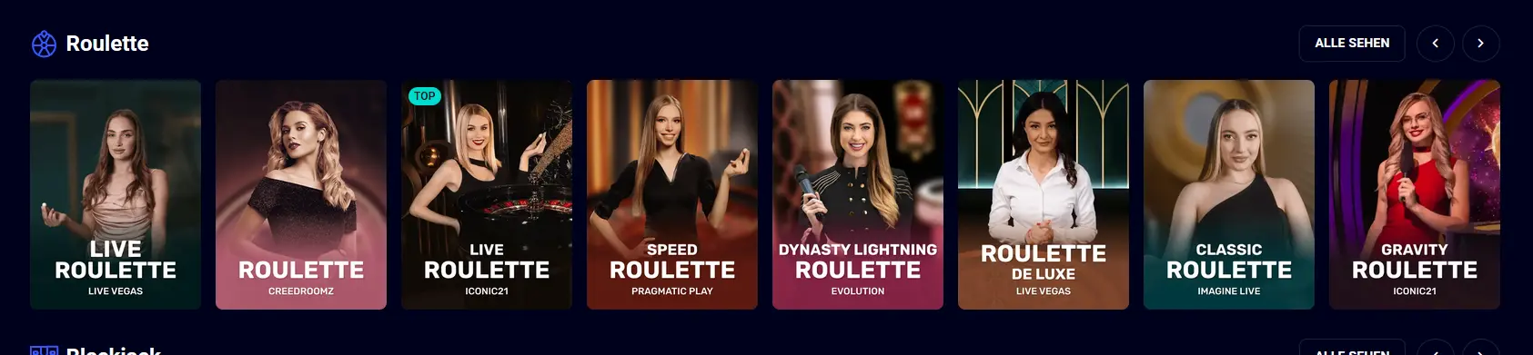 Live-Roulette-Tische bei Jet4Bet mit mehreren Dealerinnen und Kameraansichten